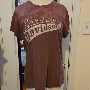 Harley-Davidson Women's Maroon Graphic Tee